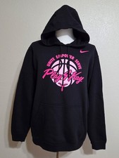 Nike Kay Yow BCA Breast Cancer PLAY4KAY Team Issued Black Hoodie Men  s Size 2XL