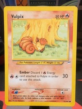Pokemon Vulpix 91/105 Neo Destiny WOTC 2002 Vintage Common LP/NM