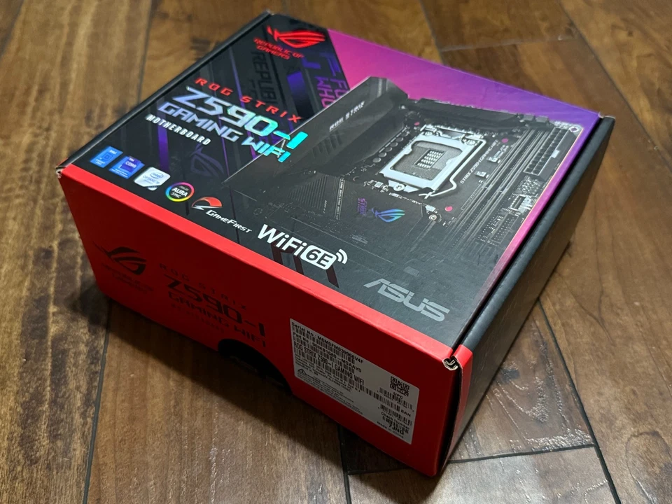 BRAND NEW ASUS ROG Strix Z590-I Gaming Wi-Fi LGA 1200 Intel Motherboard - Image 2 of 3