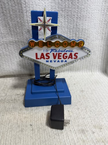 Welcome to Fabulous Las Vegas Nevada Sign with Flashing Lights 12" Collectible