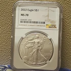 2022 $1 American Silver Eagle NGC MS70 Brown Label