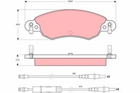 Bremsbelagsatz Scheibenbremse TRW GDB1447 FüR CitroËN C5 2 1 16V DC6FZB DC6FZE