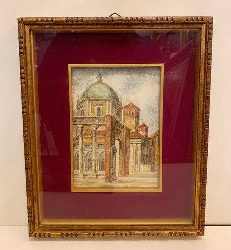 LOTTO DI 3 DIPINTI OLIO SU RAME RAFF. SCORCI DI MILANO FIRMATI GRASSI - Bild 5 von 8