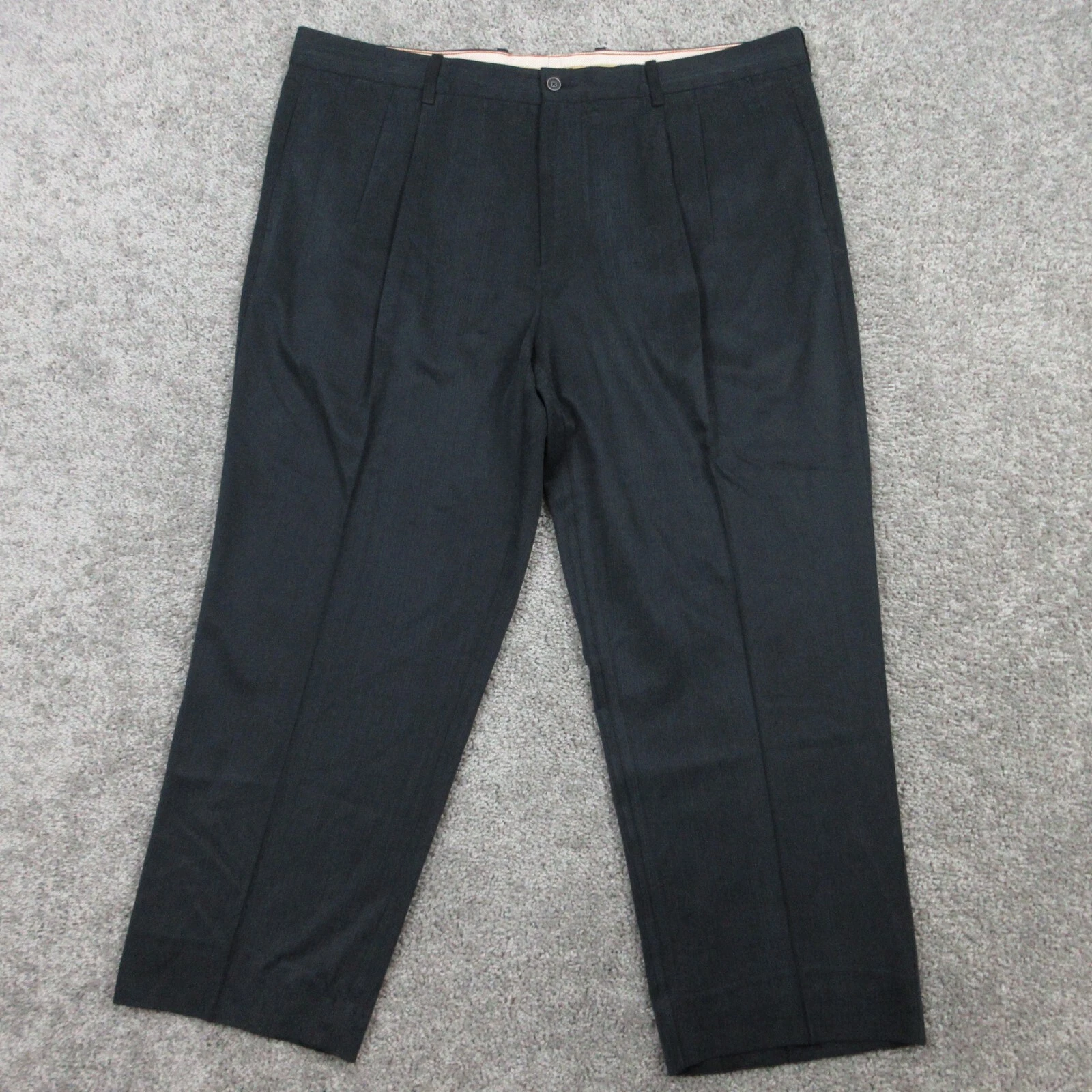 Tommy Bahama Pants Mens 43x27 (Tag 42x30) Black Silk Rayon Trousers Beach Light