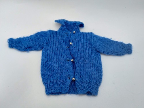 Vintage Barbie Stricken hübsch blau #957 Pullover Muschel Rock Garn Schere Buch TLC - Bild 17 von 24