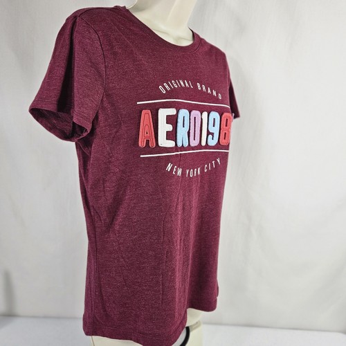 Aeropostale Crew Women T Shirt Red Sz XL Extra Large Short Sleeve New York City - Picture 4 of 9