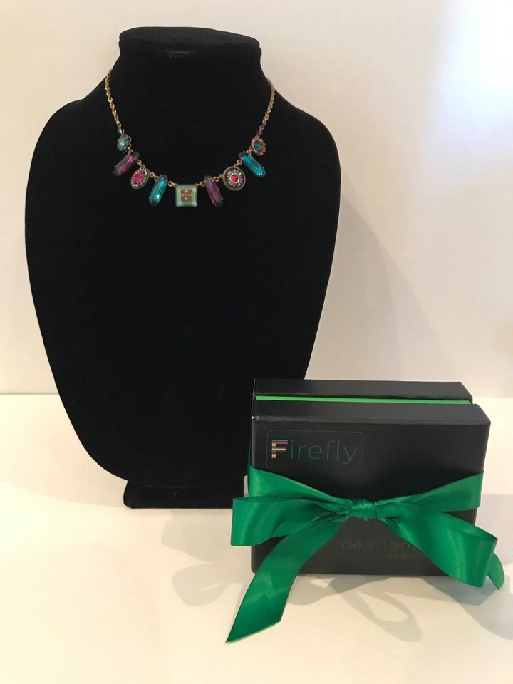 Collar FIREFLY Cristal Swarovski Múltiples Piedras-N131 Foto 2 de 4