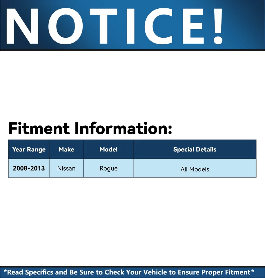 Front & Rear Disc Rotors + Brake Pads for 2008-2010 2011 2012 2013 Nissan Rogue - Image 2 of 4
