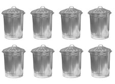 Heavy Duty 90L Galvanised Metal Dustbin Tapered Animal Storage UK Manufacturer