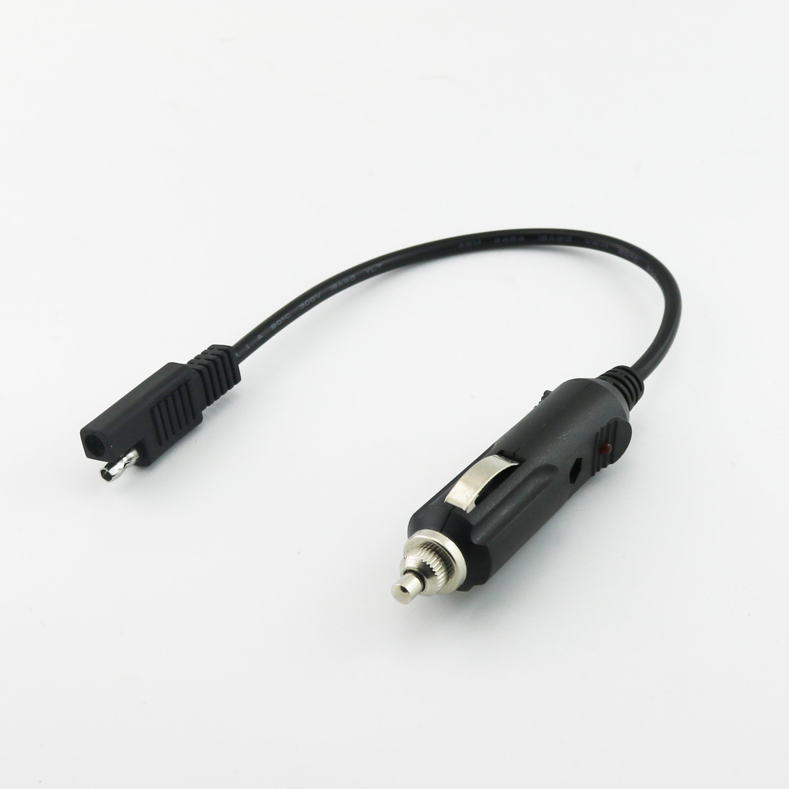 1x 12V Car Cigarette Lighter Plug to SAE Adapter Extension Connector Cable 1FT