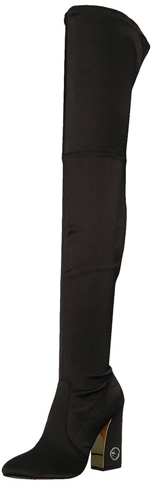 Botas por encima de la rodilla Dolce Vita Satin Vivv negras talla 7,5 Foto 3 de 4