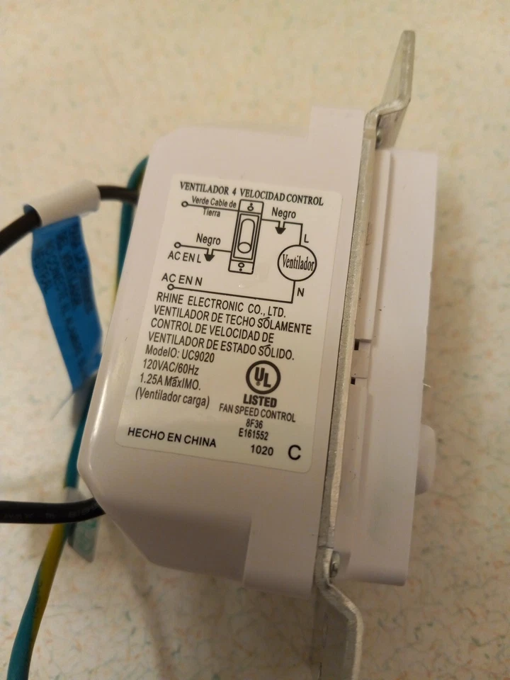 Ventilador Minka Aire UC9020 120VAC/60Hz controle de 4 velocidades - Imagem 2 de 4