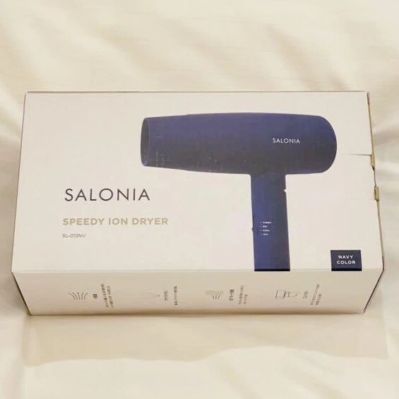 SALONIA Speedy Ion Dryer Navy New in Box from Japan