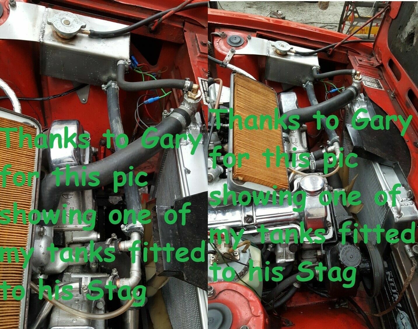 ALUMINIUM COOLANT WATER EXPANSION HEADER TANK FOR TRIUMPH STAG UK STOCK