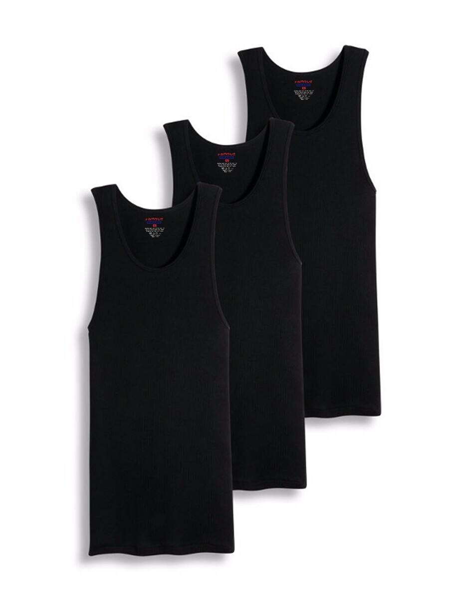Mens 100% Big And Tall Cotton Tank Top Wife Beater A-Shirt Undershirt Ribbed
