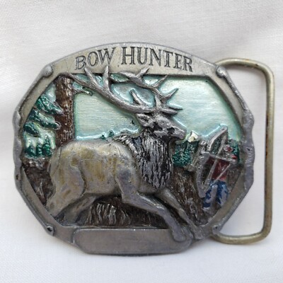 Bow Hunter Belt Buckle C \u0026 J Inc. 1986 