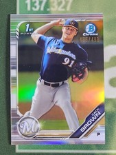 2019 Bowman Chrome Zack Brown #BCP-152 1st Bowman Refractor /499 Brewers