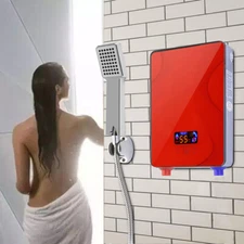 Instant Electric Tankless Hot Water Heater Set Bathroom Shower Kitchen 220V US