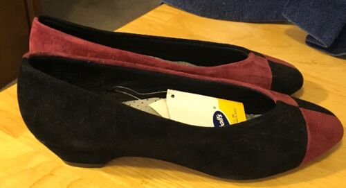 Dr. Scholl’s Black/Mulberry Suede Pumps New 7 1/2 - Picture 2 of 5