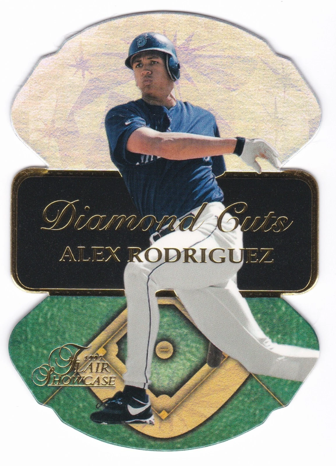 1997 Flair Showcase Alex Rodriguez #16 Diamond Cuts Die-Cut Insert Mariners