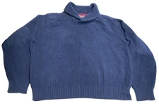 Vintage Vineyard Vines Shep & Ian Shawl Neck Ribbed Knit Navy Sweater Size XL