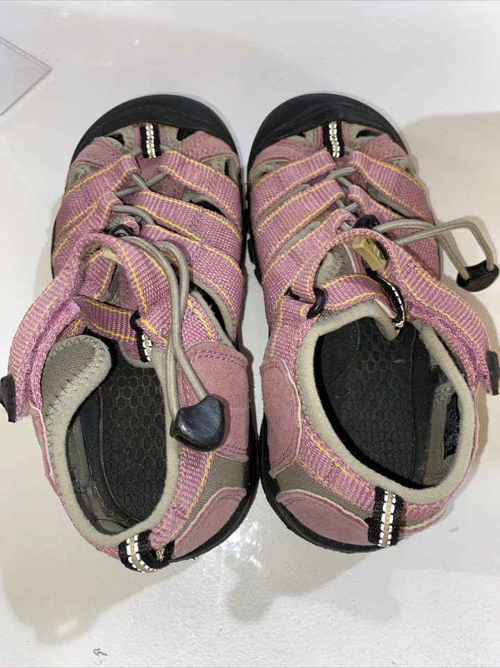 Keen Newport Sandal Shoes Youth Girl Size 13 Pink Tan Black Hiking Water Sports - Image 2 of 4