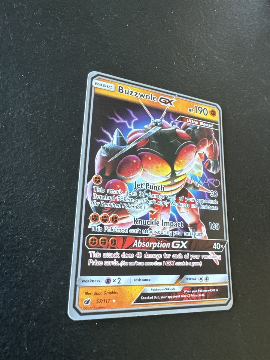 buzzwole pokemon card value Pokémon TCG Buzzwole GX Crimson Invasion 57/111 Holo Ultra Rare