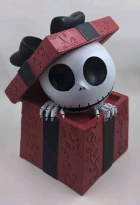 Nightmare Before Christmas Jack Red Gift Box Resin Halloween decoration Disney 