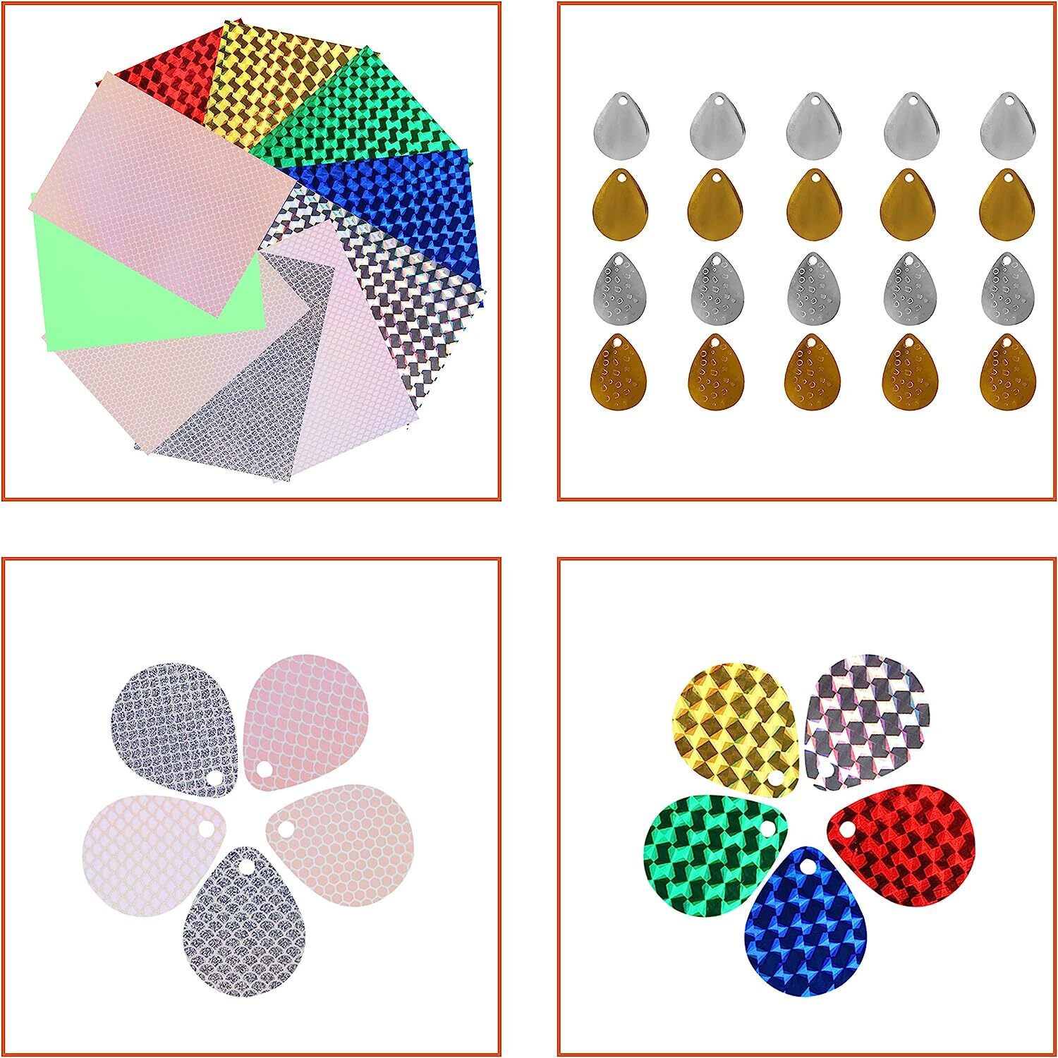 261pcs Fishing Spinner Bait Making Kit DIY Buzzbait Spinnerbait