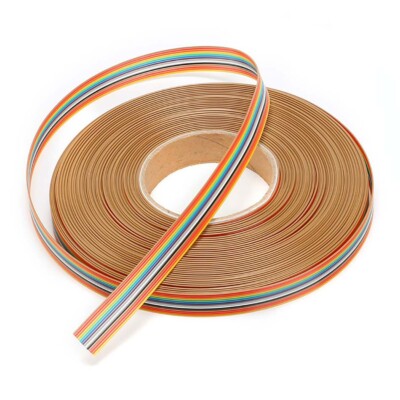 Rainbow Ribbon PCB Cable Pitch 1.27mm 10-50Way 10P-50P Dupont Wire Flat Flexible