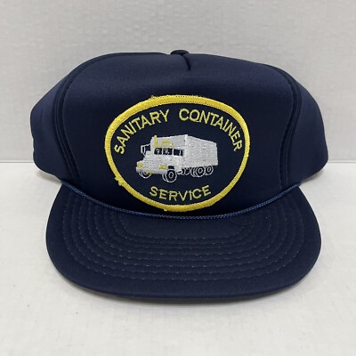 Sanitary Container Service Cap Snap Back Rope Foam Trucker Patch