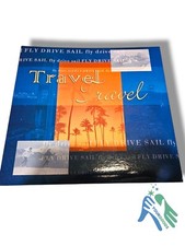 Blue Travel Scrapbook, Photo Album, Memory Book 10 Side Load Pages
