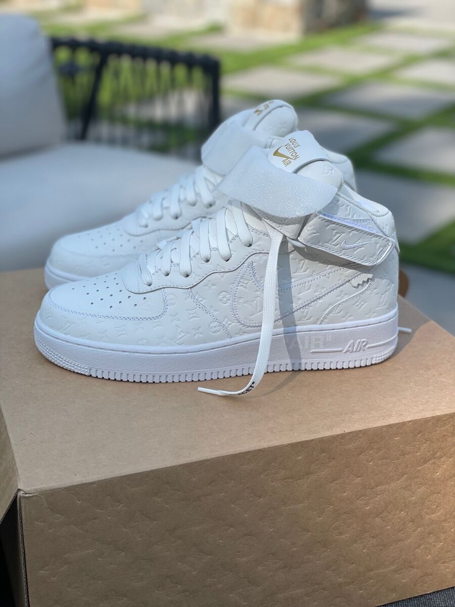 Nike X Louis Vuitton Air Force 1 Mid Sneakers - White for Men