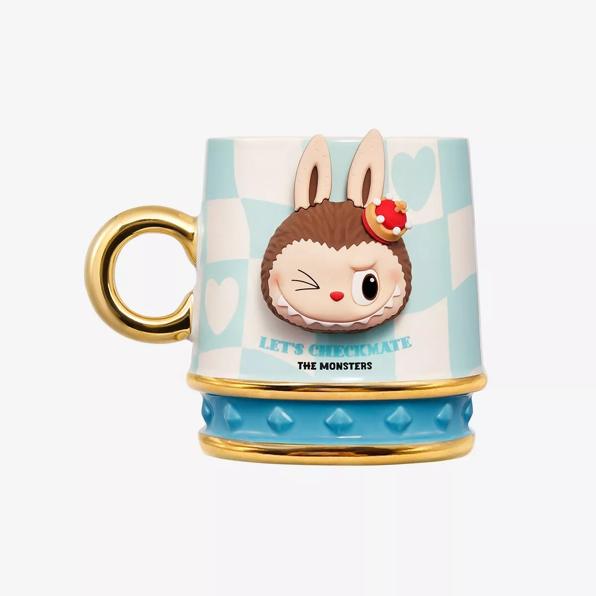 POP MART LABUBU THE MONSTERS Let's Checkmate Series Mug BLUE