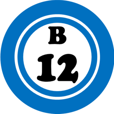 B 12 B12 Bingo Ball - 3 Inch Circle Sticker 3