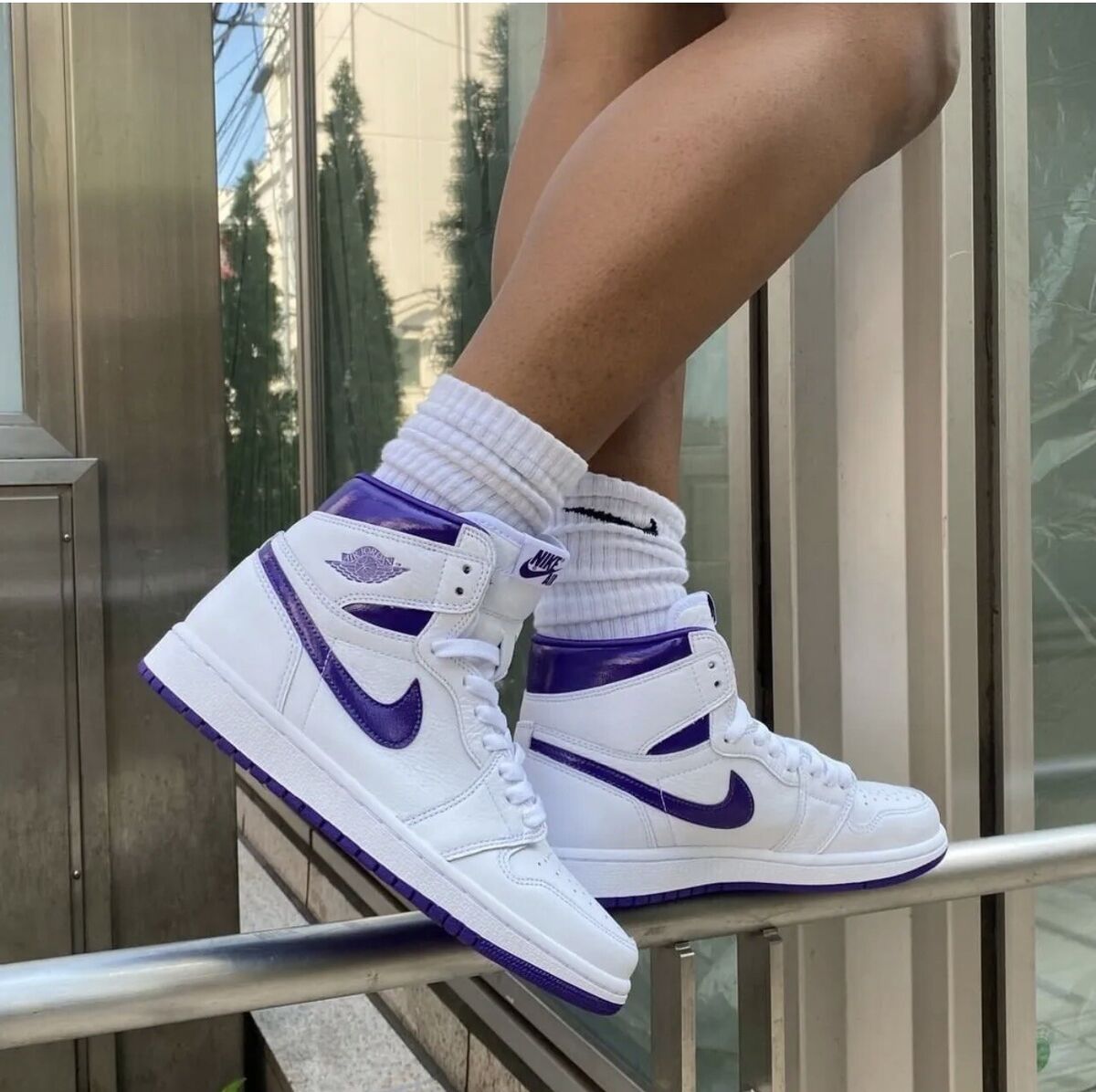 Nike Air Jordan 1 High OG Metalic Court Purple Women Size 8.5 : CD0461-151