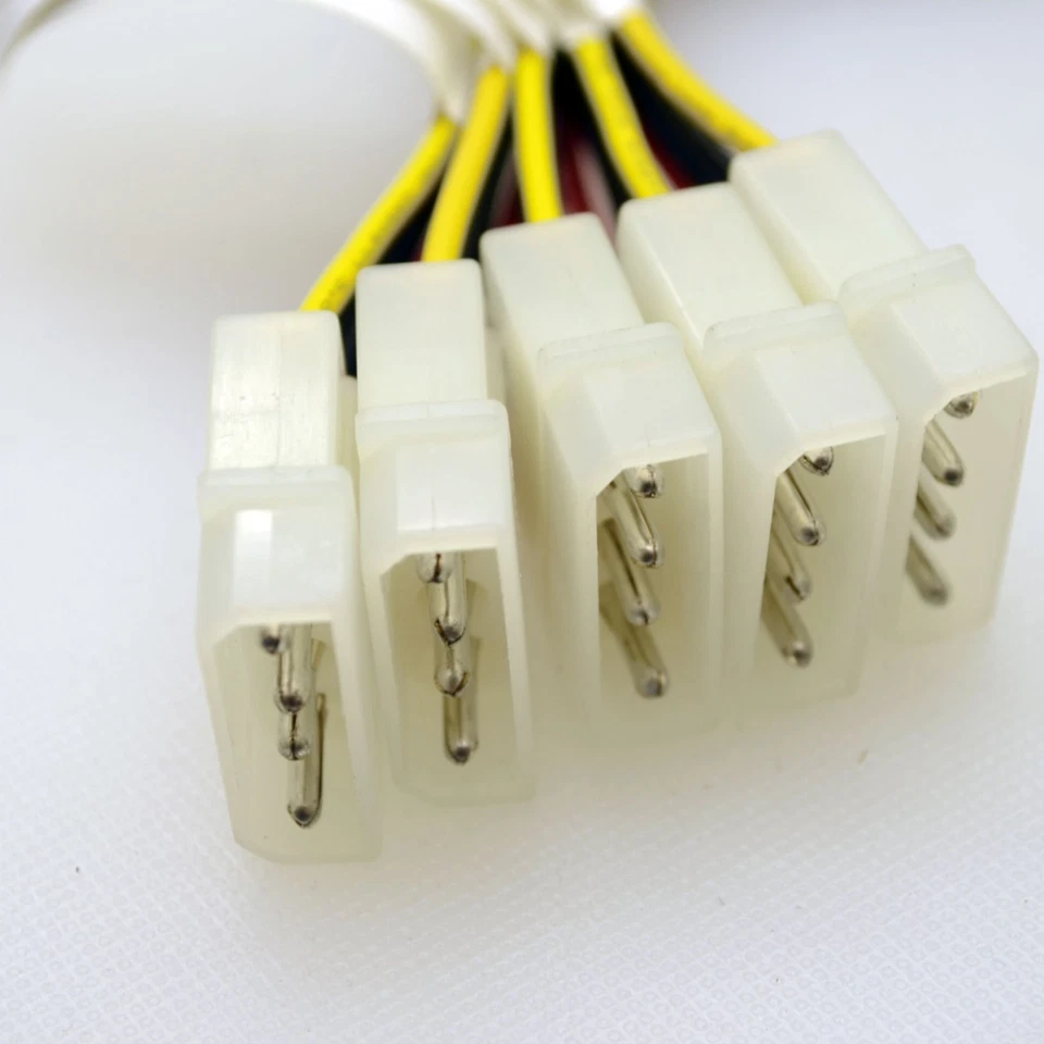 IDE/Molex 4-Pin Male to SATA 15-Pin Female Power Adapter Cable (10-Pack) - Image 4 of 4