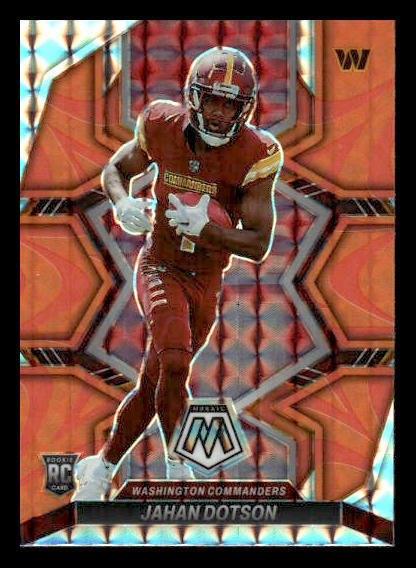2022 Panini Mosaic #314 Jahan Dotson Rookie RC Mosaic Reactive Orange Washington