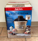 New Aroma 4 Qt Original Electric Manual Wood Bucket Ice Cream Maker AIC-204EM