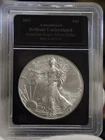 2003 US Silver Eagle $1 Gem Unc Black Bradford Slab