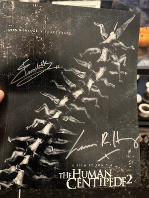 Emma Lock und Laurence R Harvey signed Autogramm -Horror- The Human Centipede