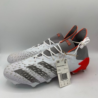 Adidas Predator Freak.1 SG Soccer Cleats Mens Size 11.5 Demonskin White Red
