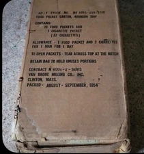 Sealed! 1954 Food Packet Carton Abandon Ship Ultra Rare military ration