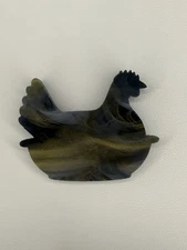 Plastic Acrylic Hen on Nest Chicken Multicolor Pearlescent Magnet