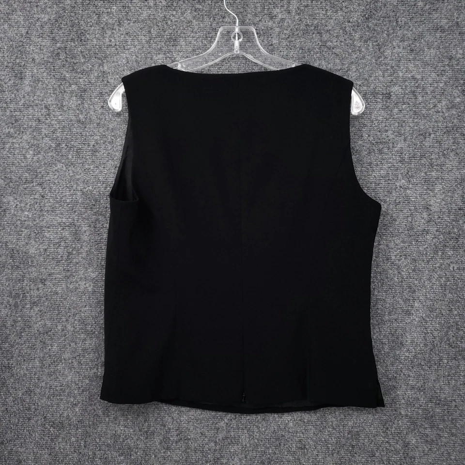 Camiseta sin mangas Louise Ricci para mujer 14 negra forrada cuello redondo pulóver sin mangas Foto 2 de 4