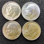 1959-1960 P & D Roosevelt Dimes - Philadelphia & Denver - 90% Silver - BU Toned