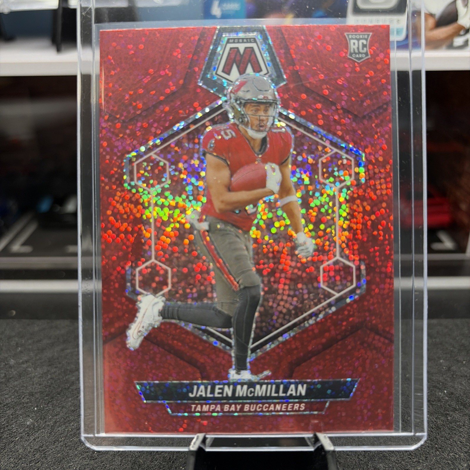 Jalen McMillan Panini Mosaic #373 Red Sparkle