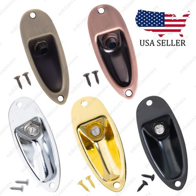 #ad Guitar Boat Jack Plate Input Output Socket with Screws for Fender Strat 5 COLORS $8.48