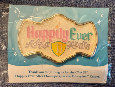 New Sealed Disney Club 33 Happily Ever After Hours Event Membership Large Pin 