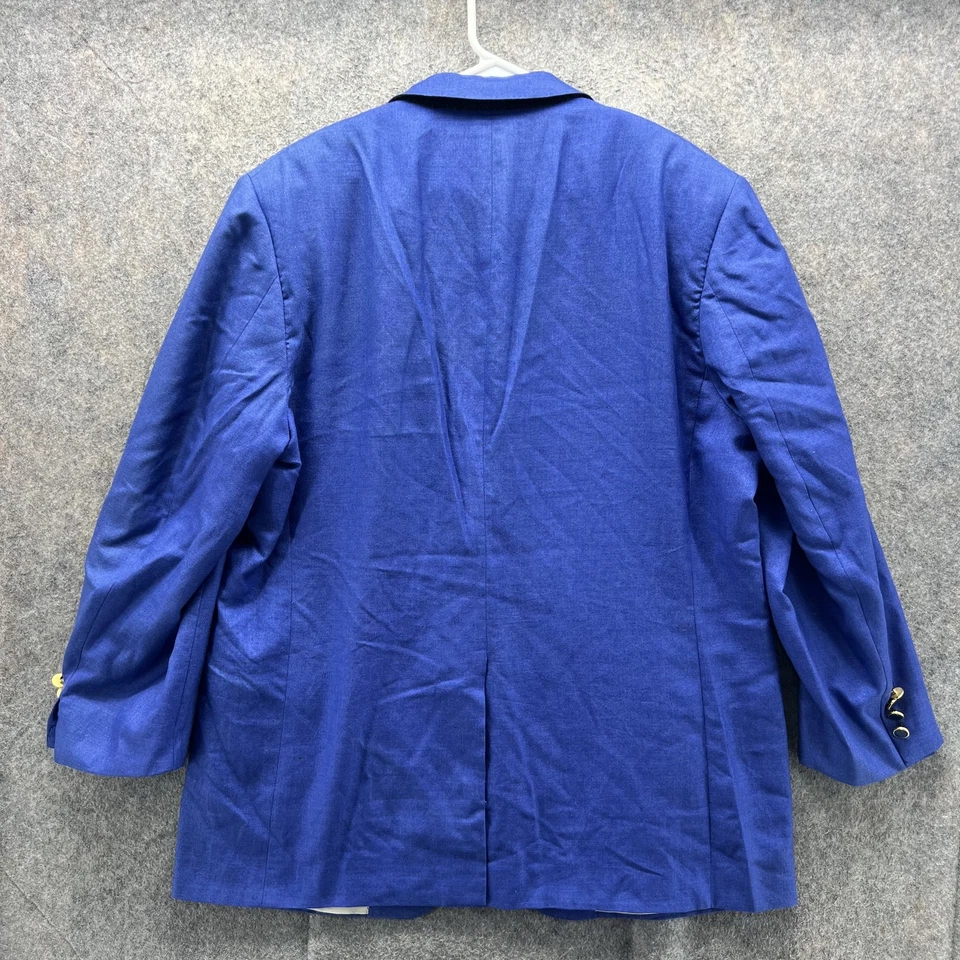 Blazer Solemare Maus & Hoffman Para Hombre Grande Azul Cachemira Seda Italia A Medida a Mano Foto 2 de 4